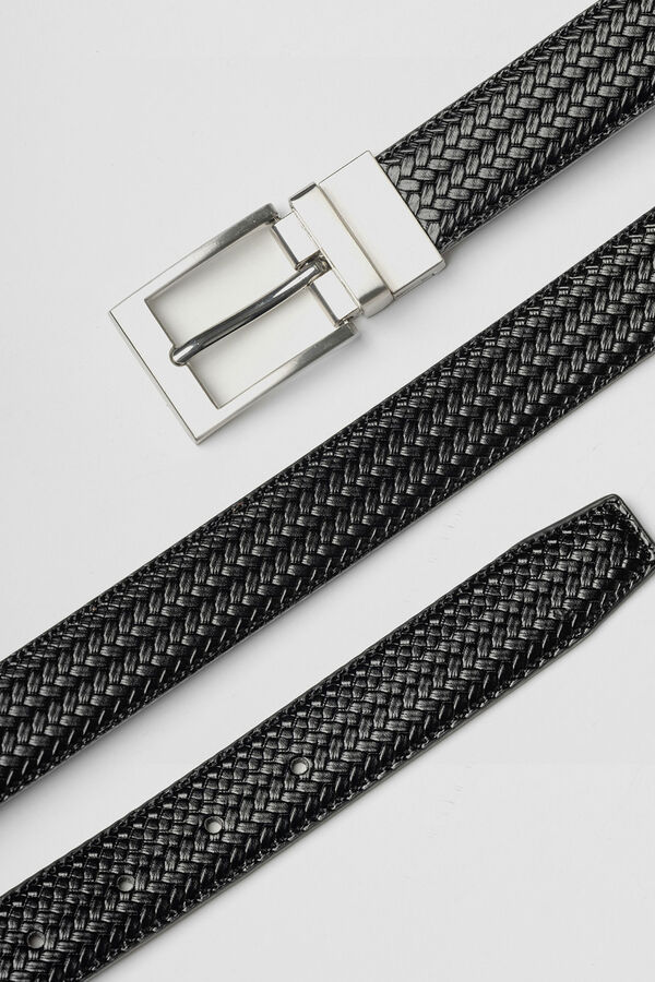 Celopman Cinturon Reversible Efecto Piel negro