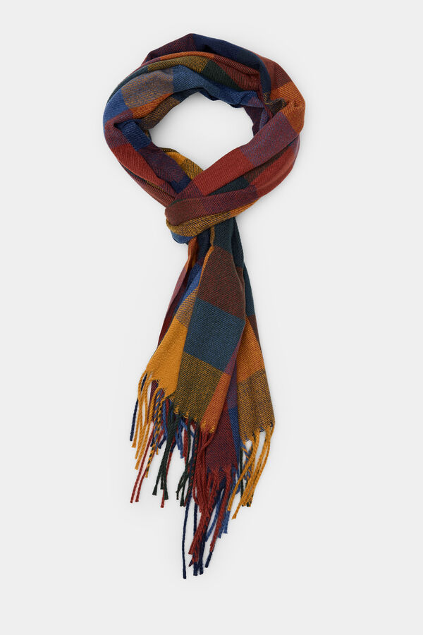 Springfield Bufanda cuadros multicolor azul