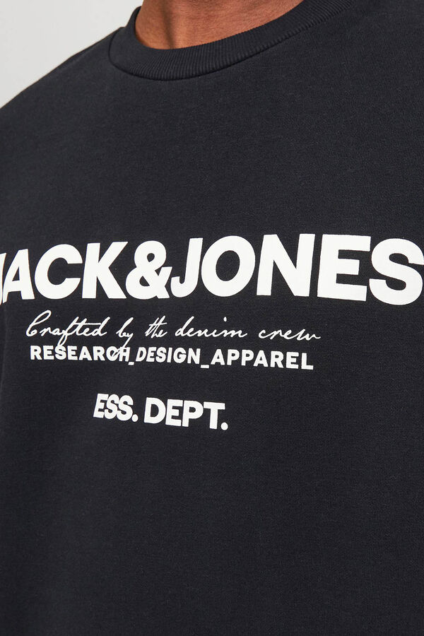 Jack & Jones Sweatshirt padr&atilde;o  preto