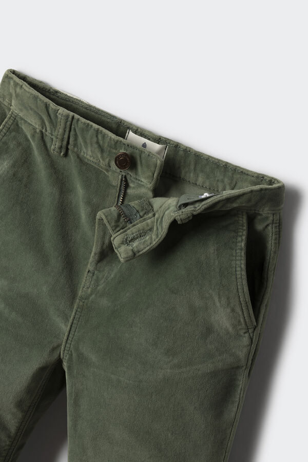 Springfield Kids Pantalon flare velour niña verde