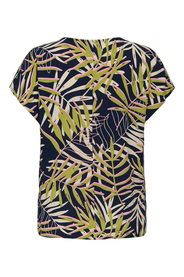 JDY T-shirt de manga curta estampada azul