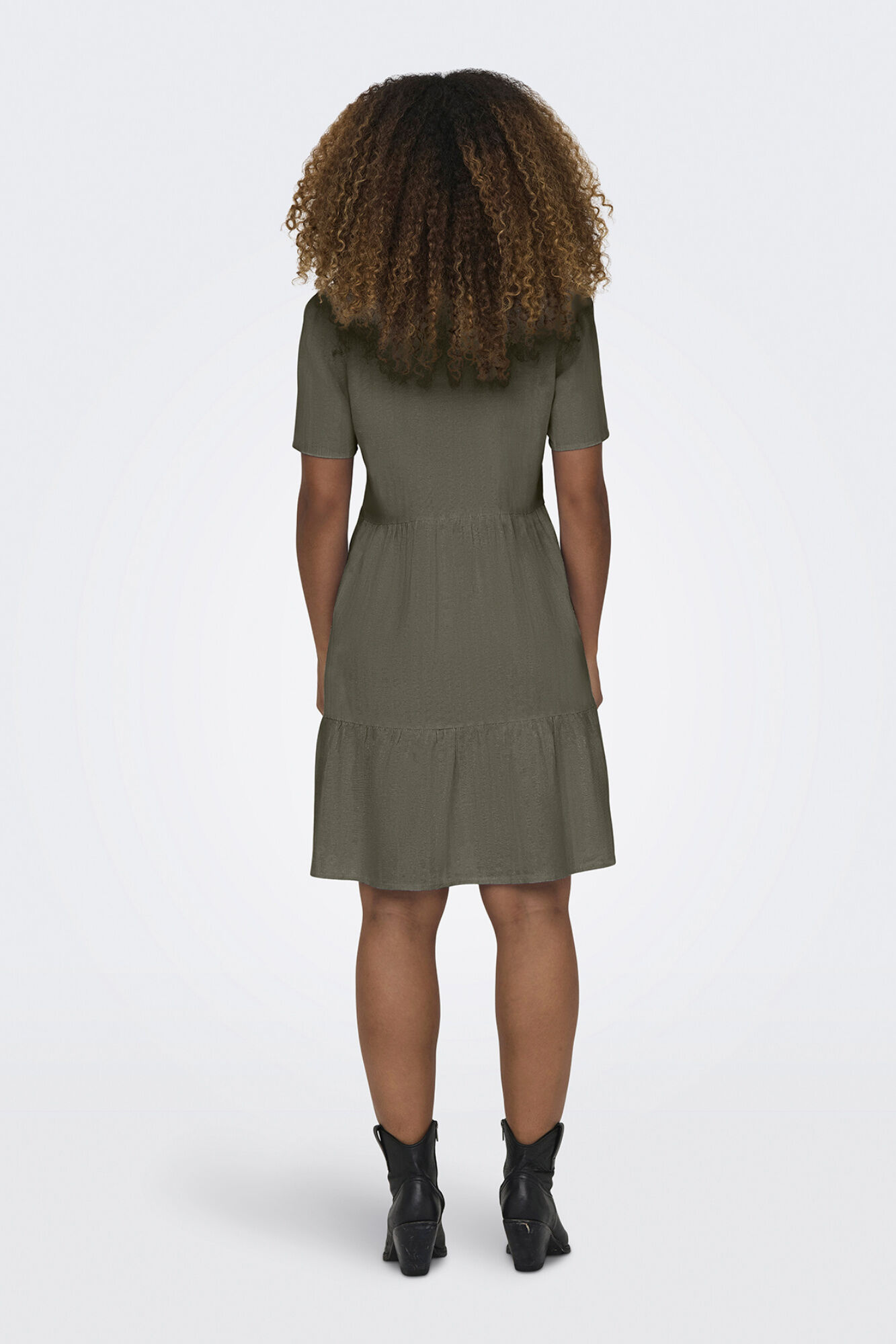 Only Vestido curto de linho