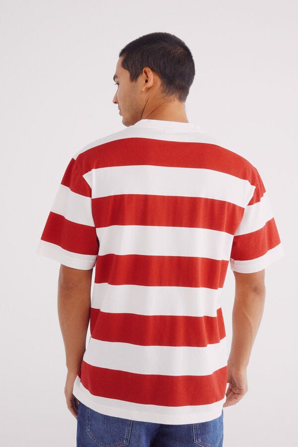 Springfield Camiseta raya roja ancha rojo