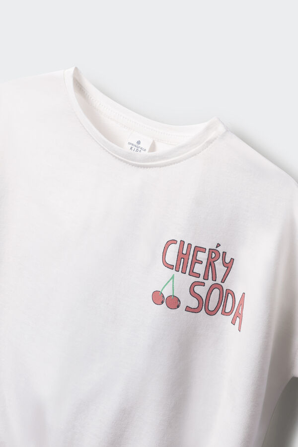 Springfield Kids Camiseta cherry soda niña blanco