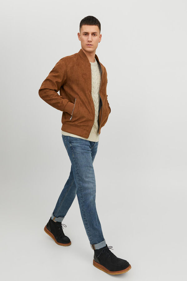 Jack & Jones Casaco bomber efeito pele cru