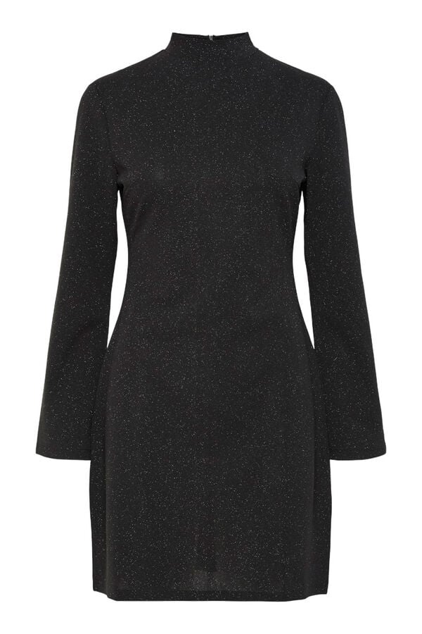 Pieces Vestido curto com manga comprida preto