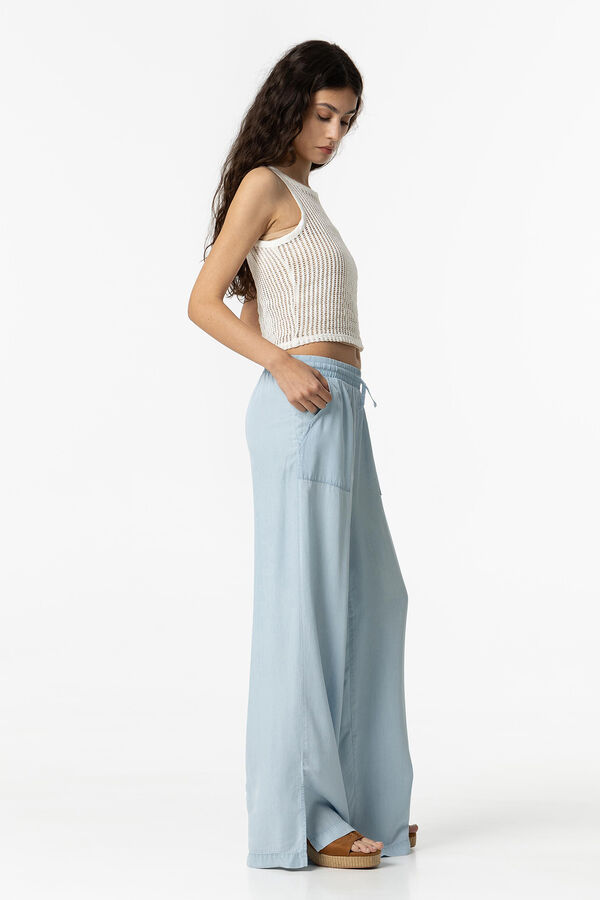 Tiffosi Cal&ccedil;as compridas lyocell azul