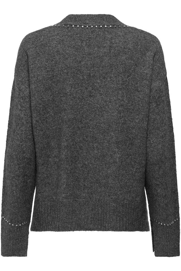 Only C&aacute;rdigan detalle tachas gris