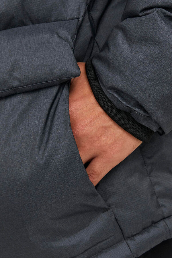 Jack & Jones Casaco acolchoado tipo puffer com capuz cinzento