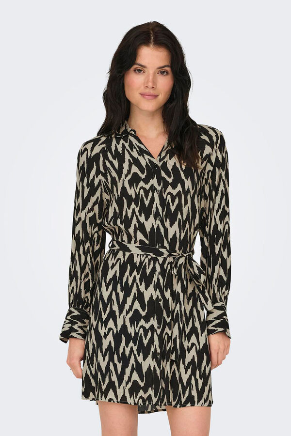 JDY Vestido curto cinzento