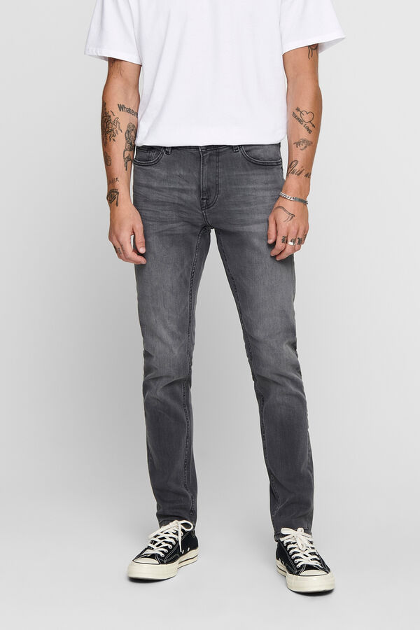 Only & Sons Jeans skinny fit gris