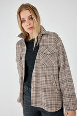 springfield Sobrecamisa cuadros marr&oacute;n