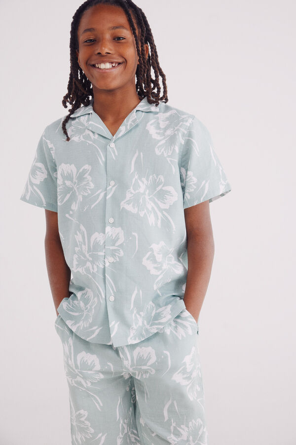 Springfield Kids Camisa havaiana para meninos verde