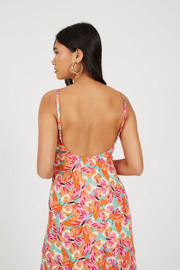 Brave Soul Vestido de al&ccedil;as estampado branco