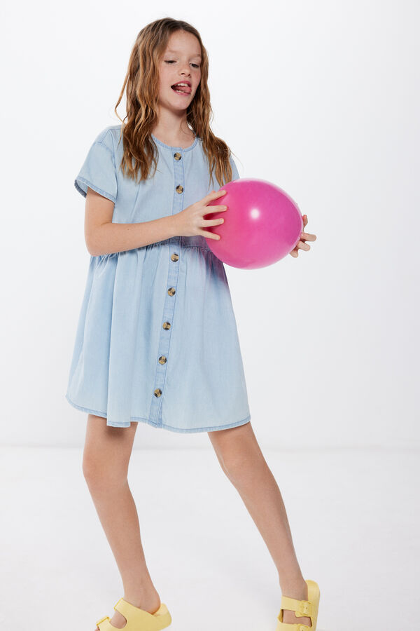 Springfield Kids Vestido denim ligero ni&ntilde;a azul