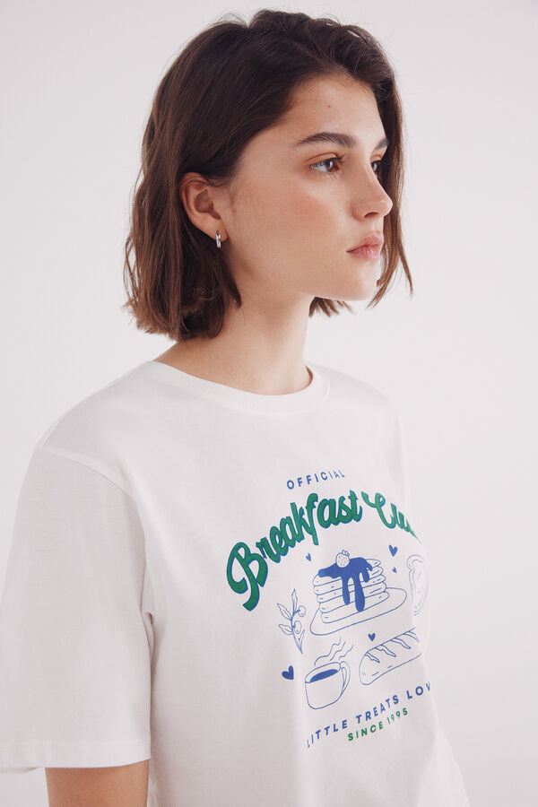 Springfield Camiseta gr&aacute;fica blanco