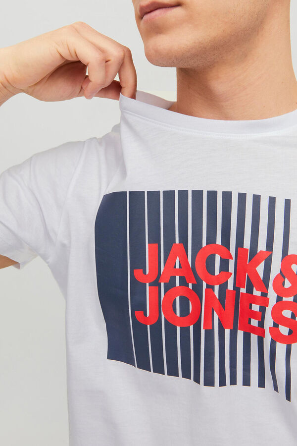 Jack & Jones T-shirt padr&atilde;o fit branco