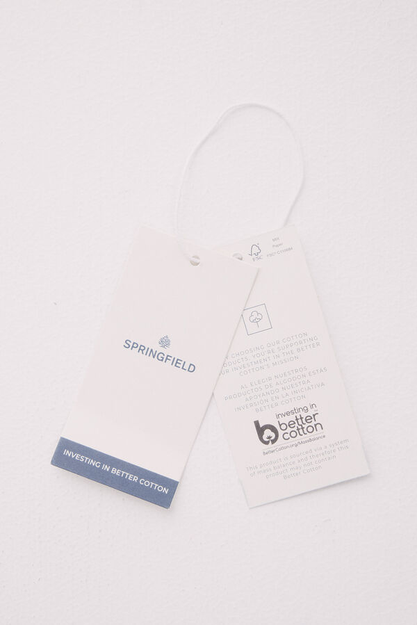 Springfield Camisa de popeline de manga curta cinzento