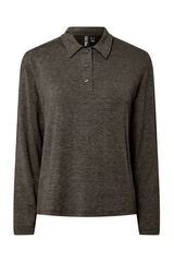 Pieces Polo de malha cinzento