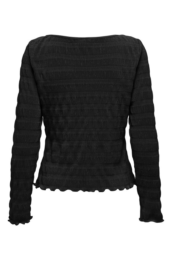 JDY Top de manga comprida preto