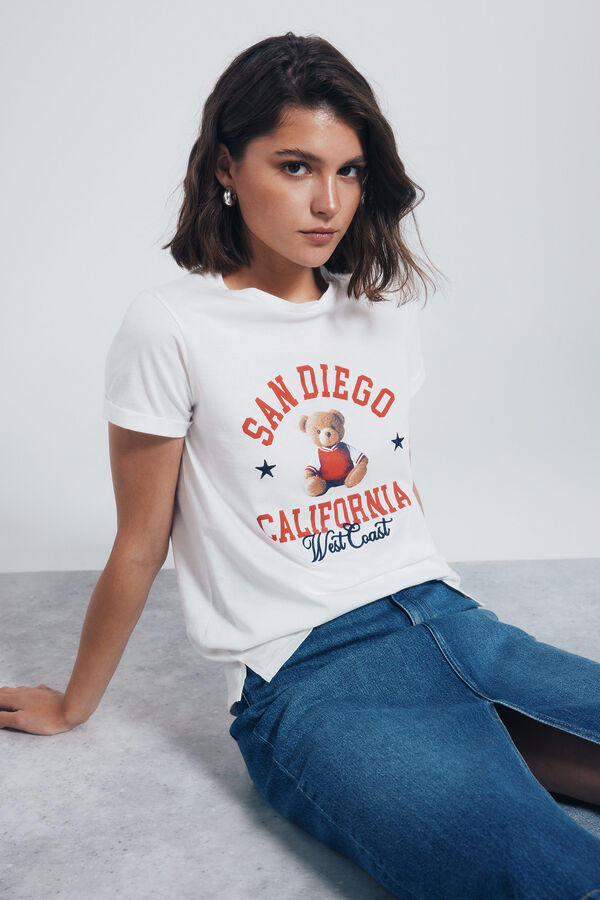 Springfield Camiseta gr&aacute;fica americana nude