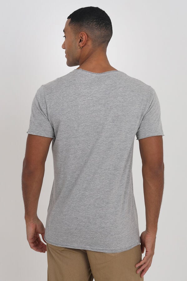 Brave Soul T-shirt b&aacute;sica de manga curta cinzento