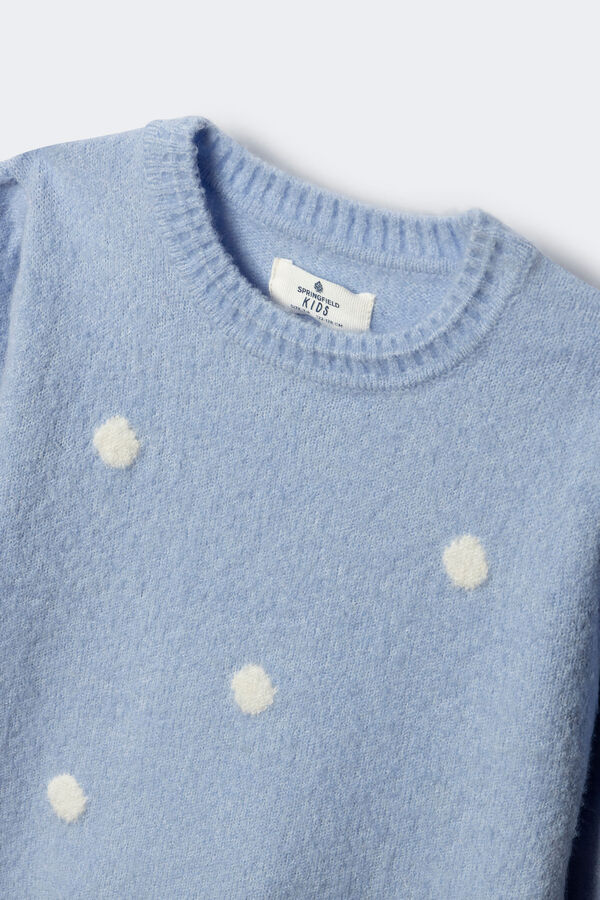 Springfield Kids Jersey de topos ni&ntilde;a azul