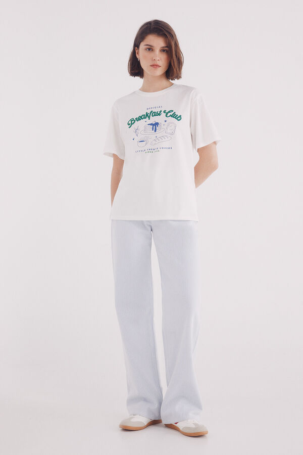 Springfield Camiseta gr&aacute;fica blanco