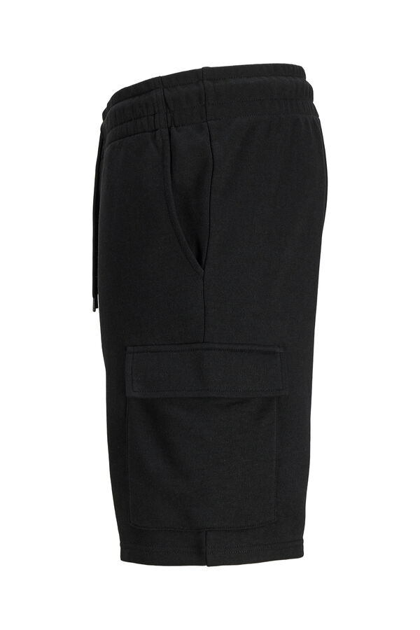 JJ REBEL Bermuda cargo em felpa regular fit preto