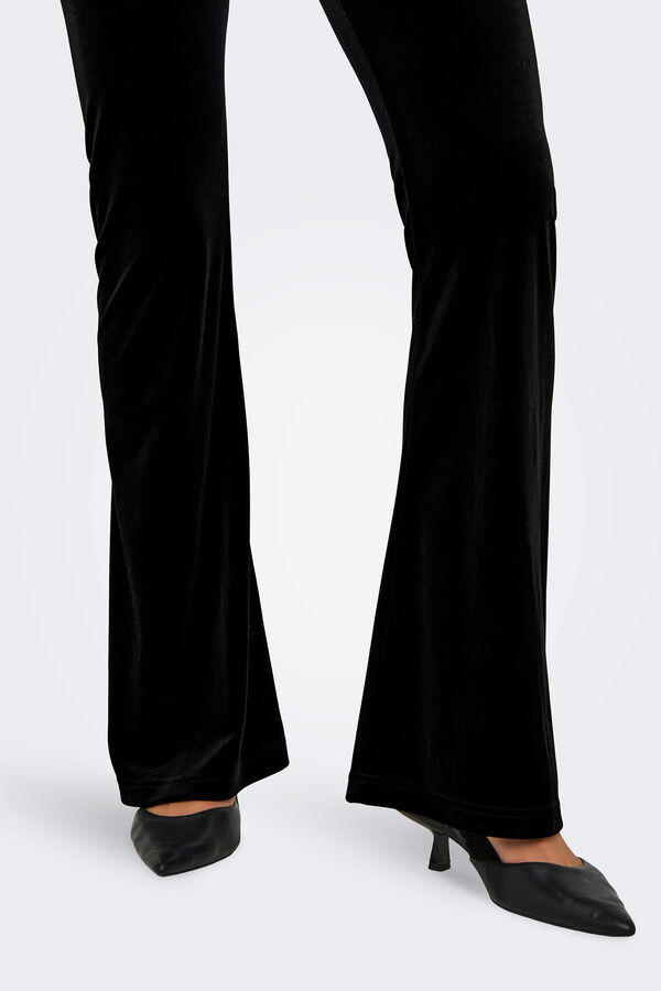Only Pantalón de campana estrecha negro