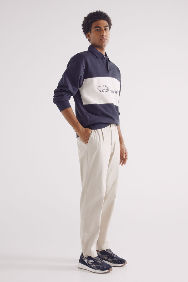 Springfield Sudadera polo block azul