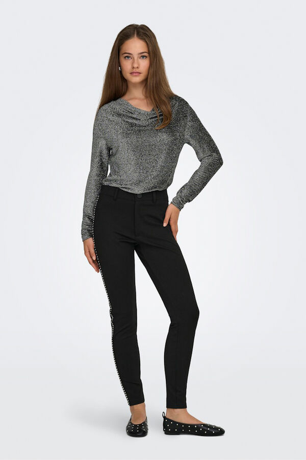 Only Legging com tachas laterais preto