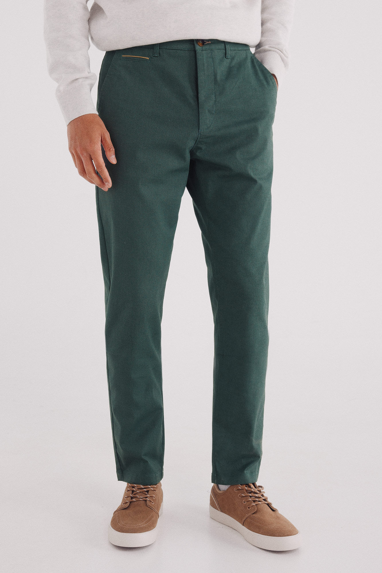 Springfield Cal&ccedil;a cal&ccedil;as chino slim fit com micro estampa