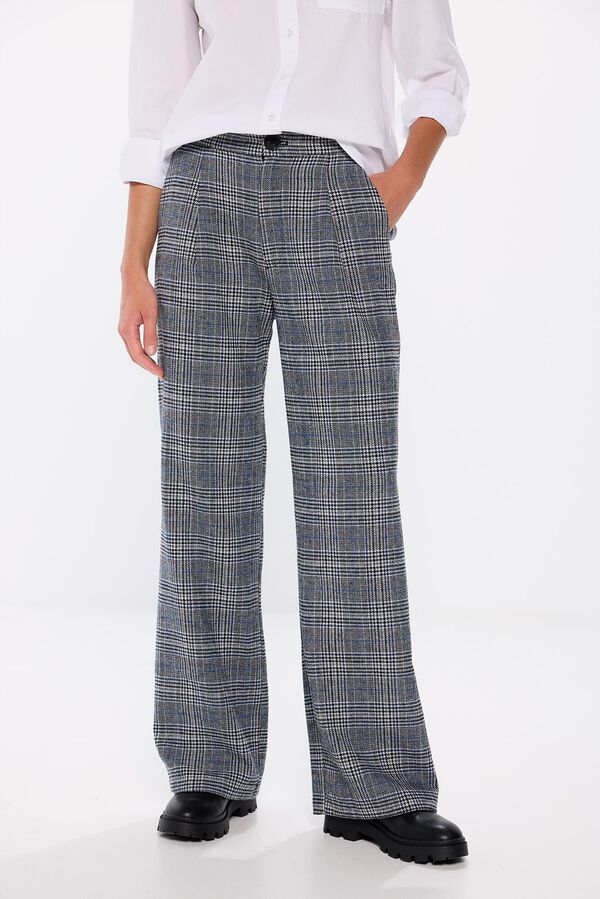 Springfield Pantal&oacute;n cuadros gris