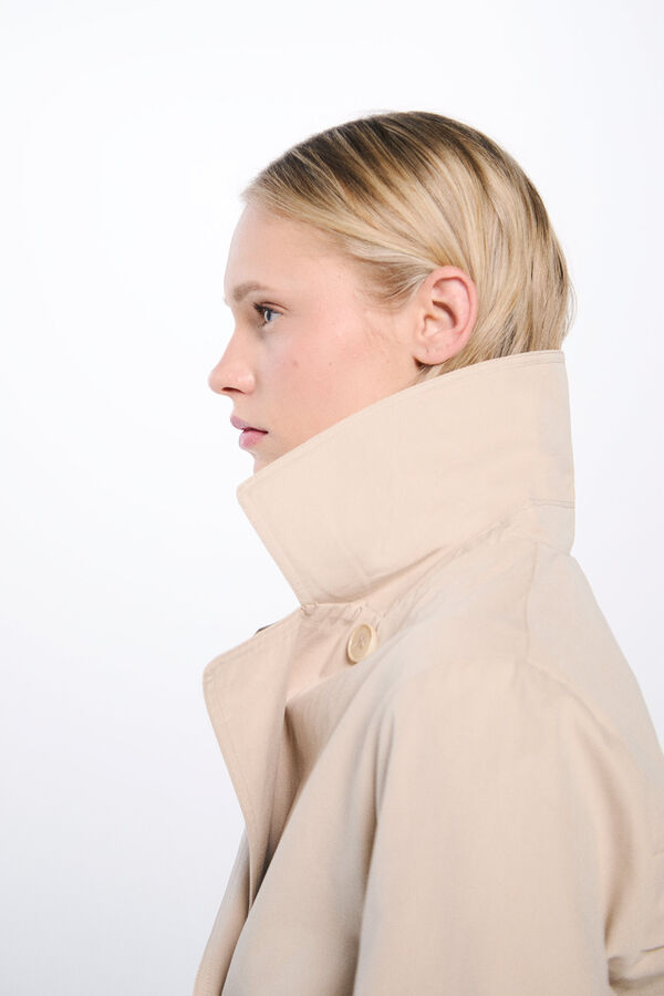 Springfield Gabardina corta doble abotonadura estampado