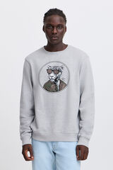 Blend Sudadera con cuello redondo gris