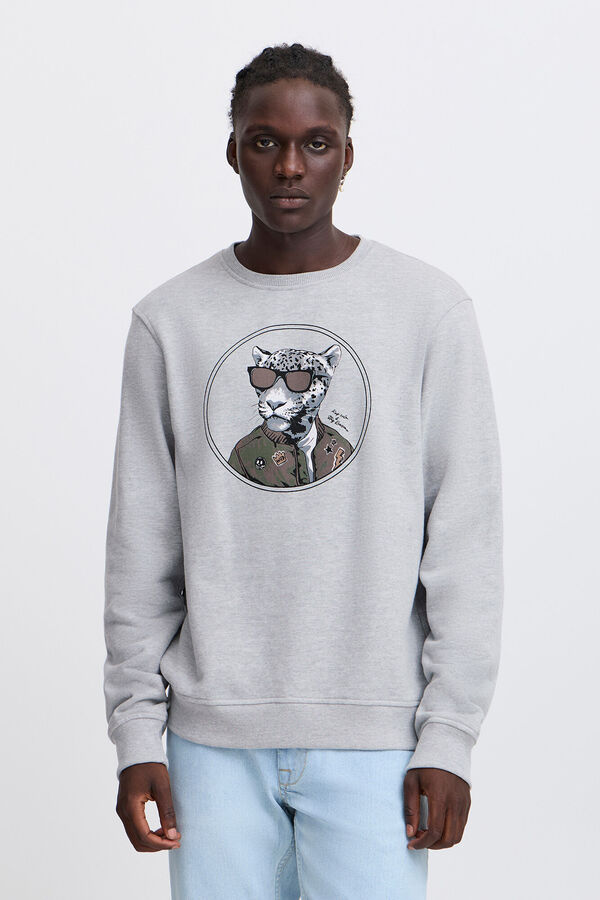 Blend Sudadera con cuello redondo gris