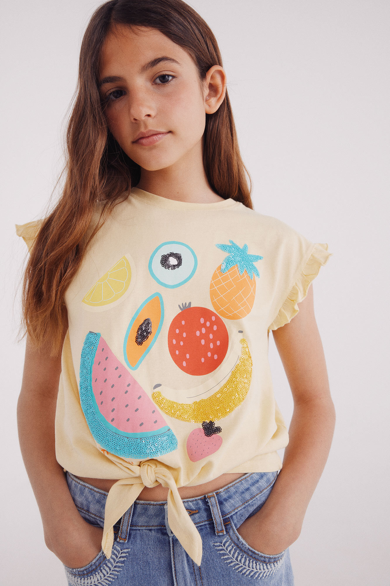 Springfield Kids T-shirt de lantejoulas para menina