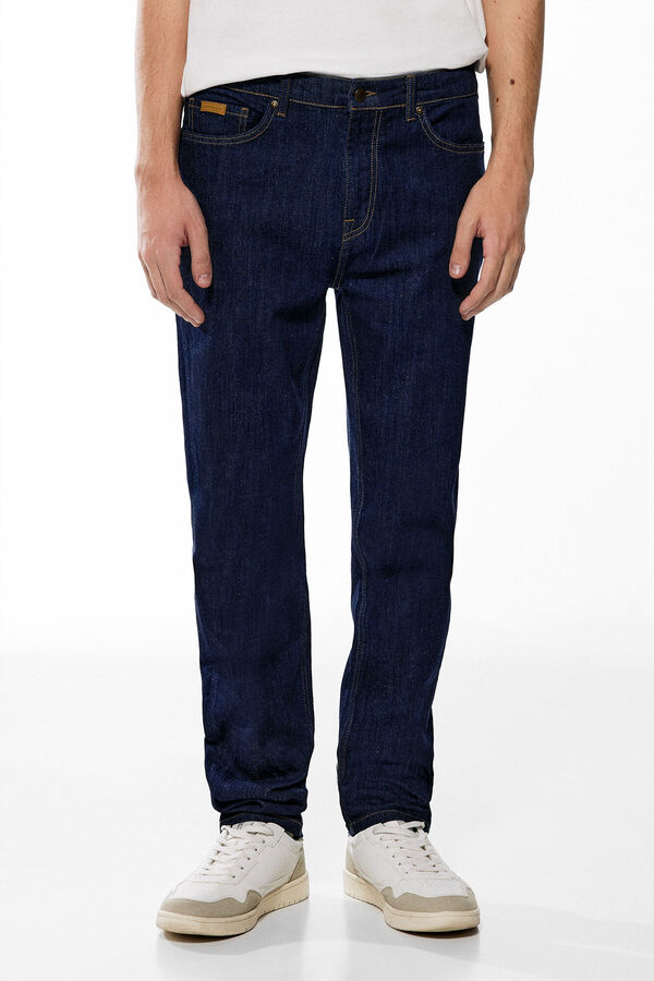 Springfield Jeans slim lavagem desbotada azul