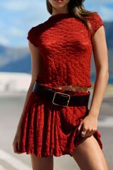 High Spirits Falda "Muse" burdeos