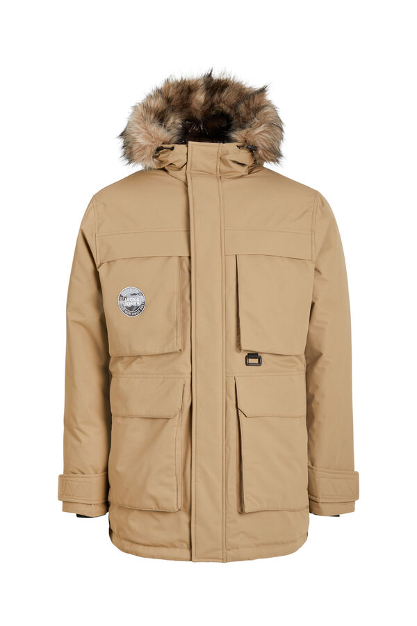 Jack & Jones Parka bolsillos XL tostado