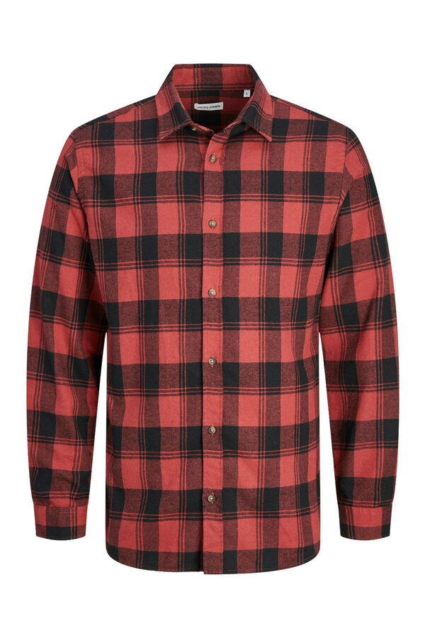 Jack & Jones PLUS Camisa plus size xadrez slim fit vermelho