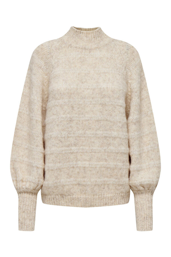 Only Camisola de malha gola alta cinzento