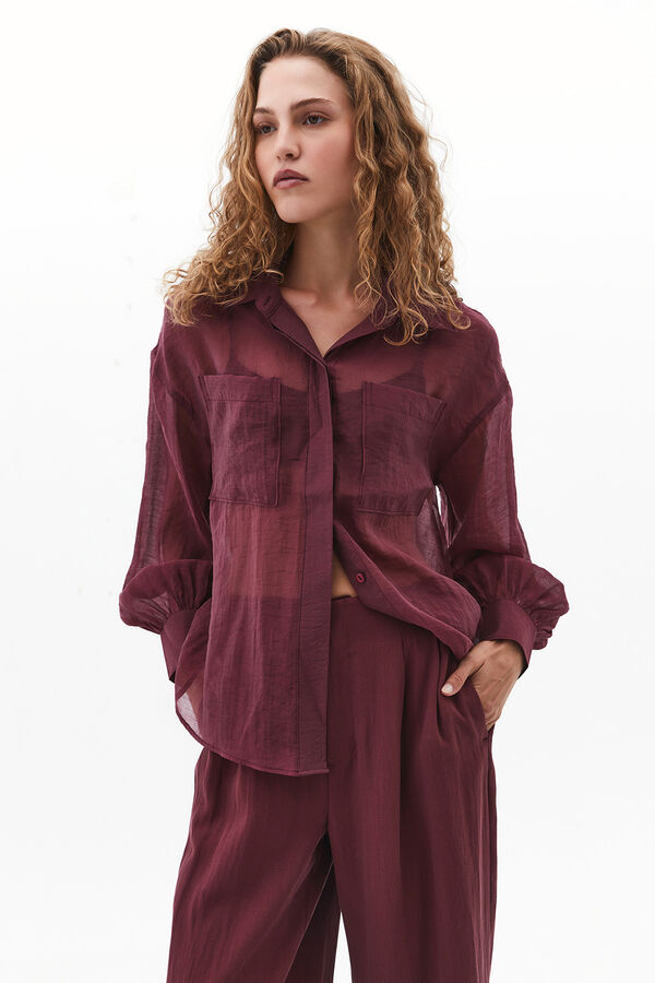 Oxxo Camisa de mangas bufantes estampado