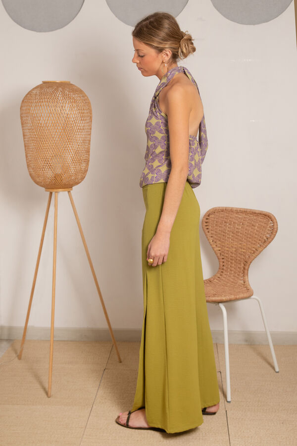 Cul Sac Calças Veneza Verde-Azeite preto