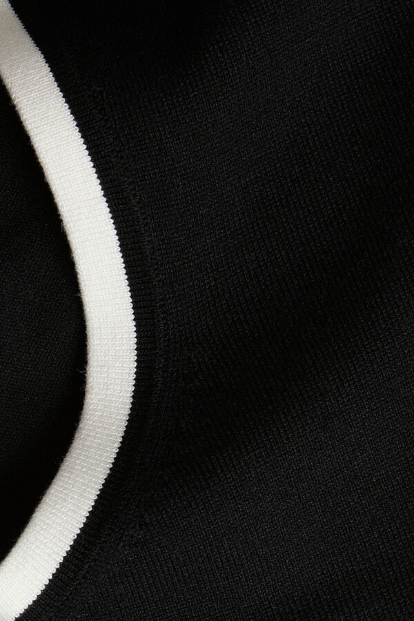 Jack & Jones Top de malha fina em contraste preto