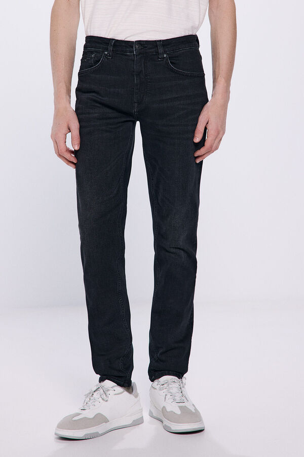 Springfield Cal&ccedil;a jeans skinny preta cinzento