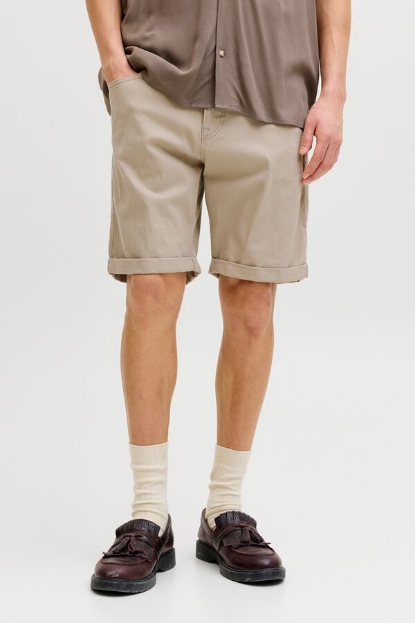 Jack & Jones Bermuda regular fit em sarja bege