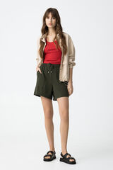 Tiffosi Shorts de cintura elástica verde