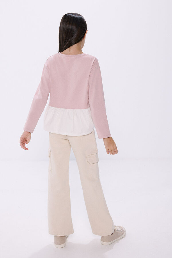 Springfield Kids Camiseta feminina "Joie de Vivre" rosa